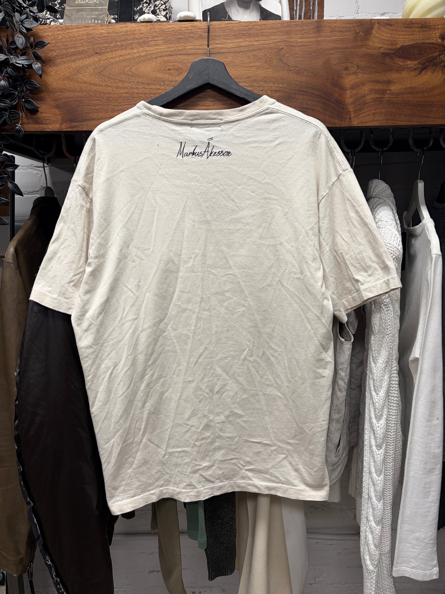 AW2021 Undercover x Markus Akesson ‘Portrait’ White Graphic T-Shirt