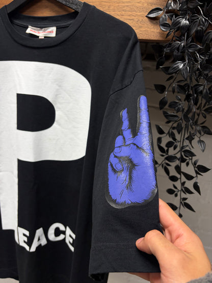 Walter Van Beirendonck ‘Peace’ Jumbo Oversized Black Graphic T-Shirt