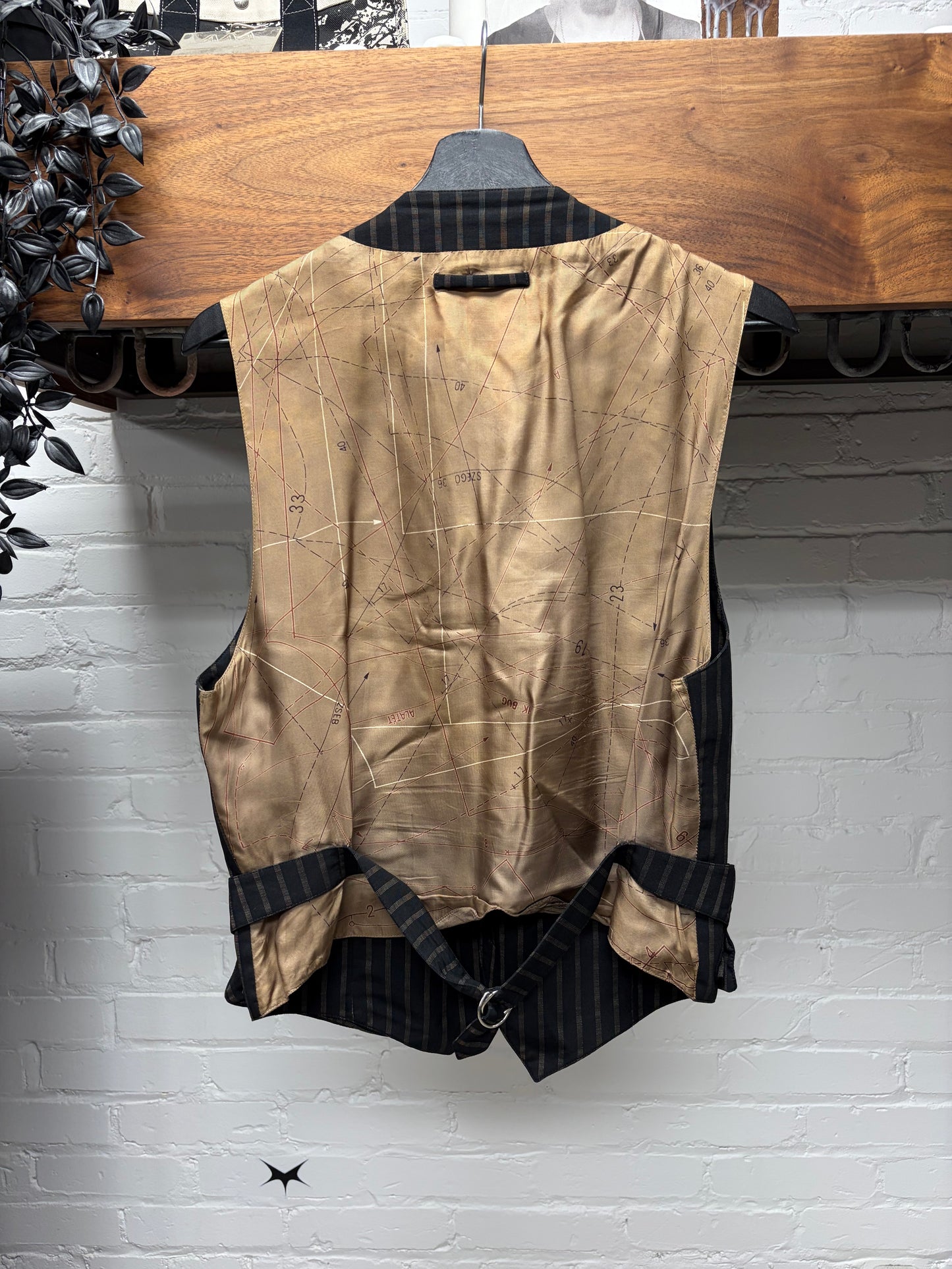 Vintage 90s Jean Paul Gaultier Pinstripe Cargo Vest