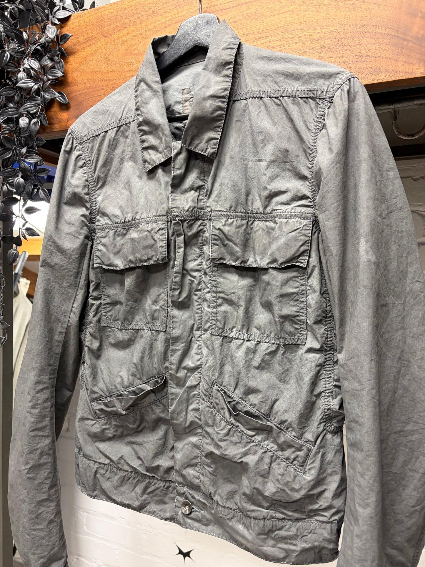 Rick Owens DRKSHDW AW09 “CRUST” Light Waxed Denim Worker Jacket