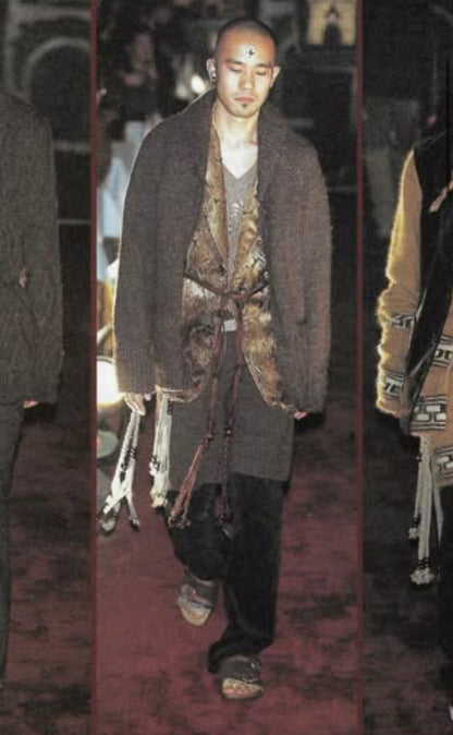 AW2002 Number (N)ine Braided Brown Leather Rope Belt