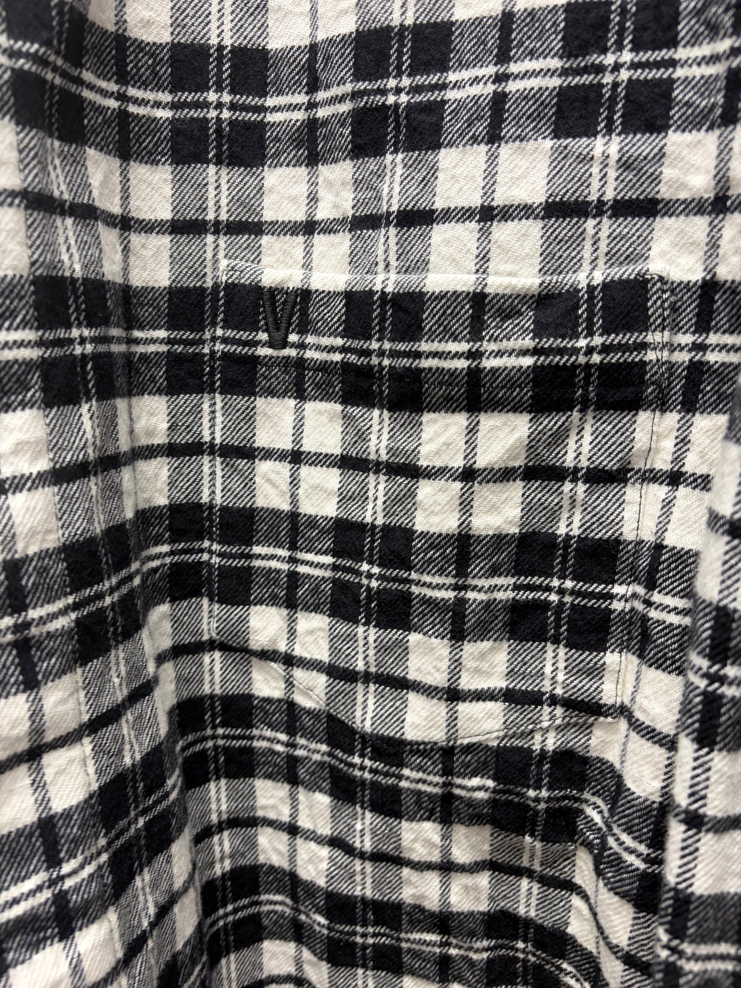 Vetements Black/White ‘Metalized’ Pyjama Plaid Oversized Shirt