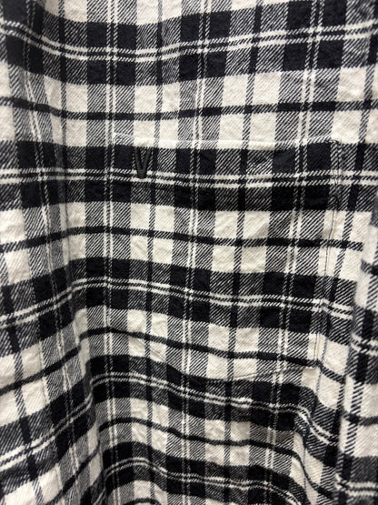 Vetements Black/White ‘Metalized’ Pyjama Plaid Oversized Shirt