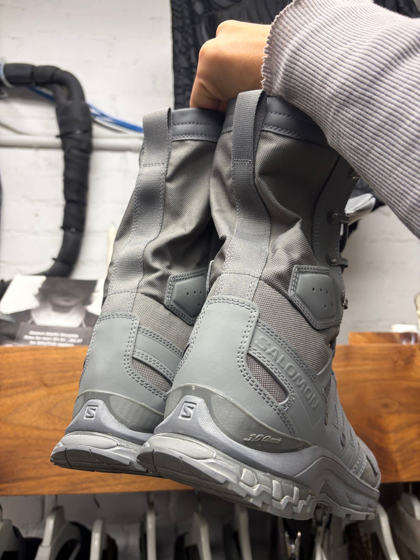 Rier x Salomon ‘XA Jungle’ Castlerock Grey High Top Sneakers