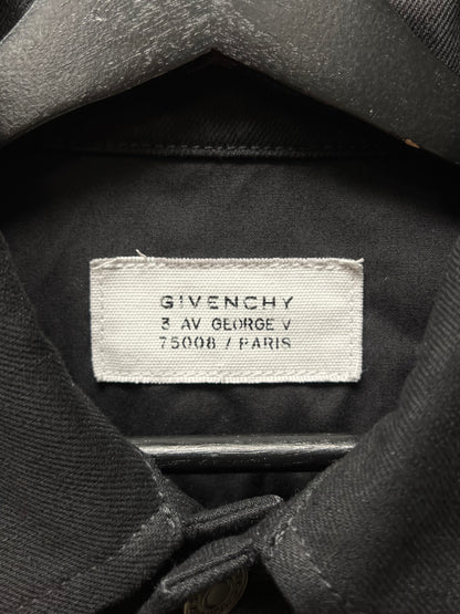Givenchy ‘Spell-Out’ Logo Black Denim Trucker Jacket