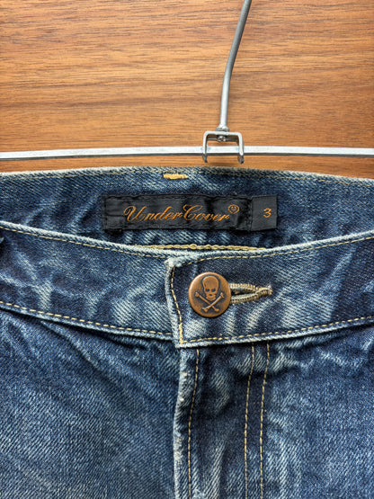 SS2005 Undercover ‘But Beautiful’ 60 Red Yarn Distressed Blue Denim