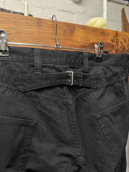2018 Junya Watanabe Buckle-Back Ripstop Knee Panelled Denim