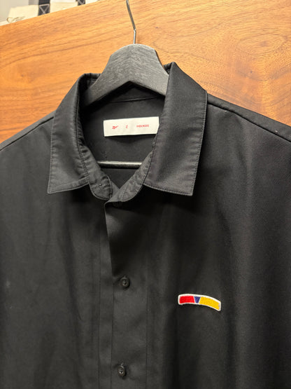 Pyer Moss x Reebok Black Camp Collar Button Down Shirt