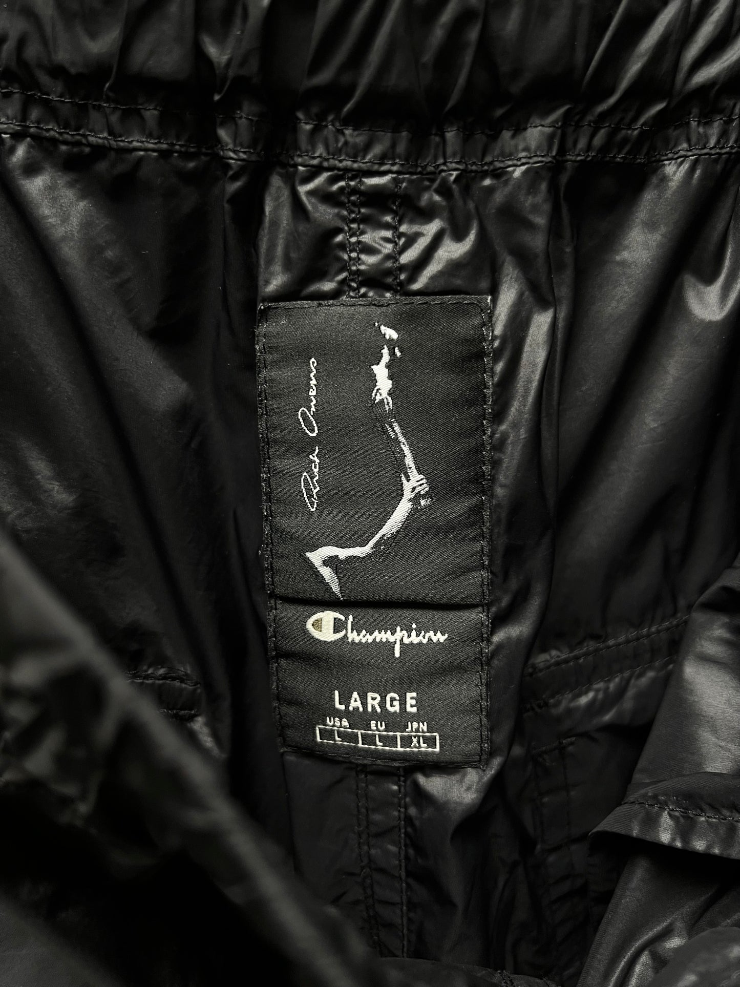 Rick Owens x Champion Black Drawstring Shorts