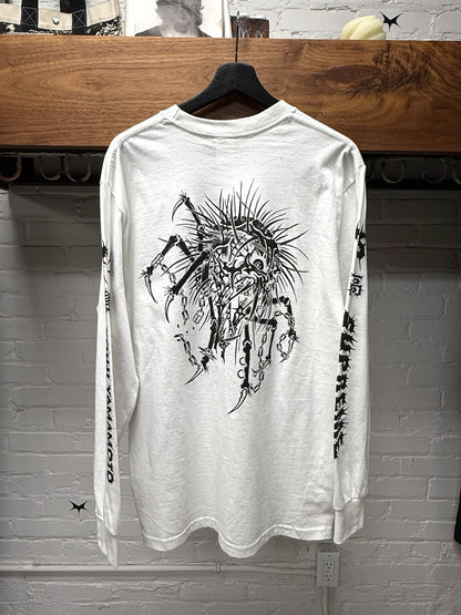 AW2025 Supreme x Yohji Yamamoto ‘Spider’ Graphic White Long Sleeve Shirt
