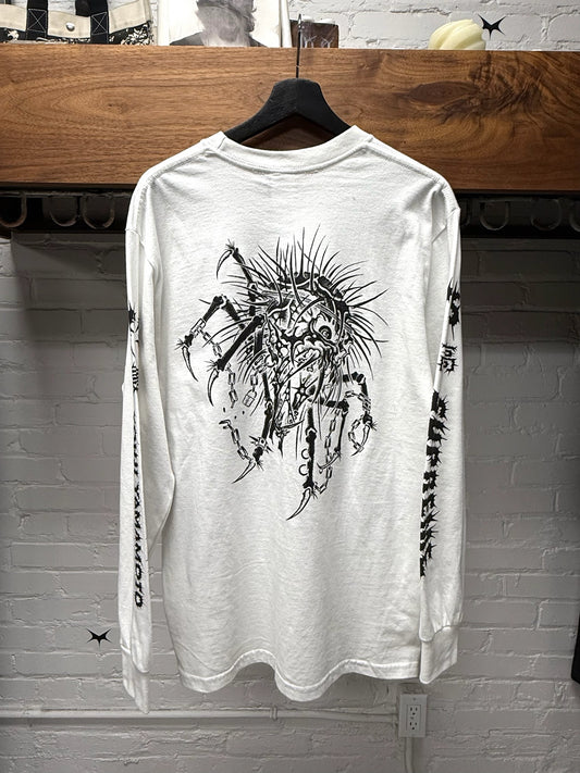 AW2025 Supreme x Yohji Yamamoto ‘Spider’ Graphic White Long Sleeve Shirt