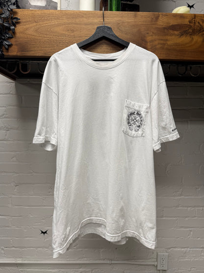 Chrome Hearts ‘Horseshoe’ Plus Cross Logo White Graphic T-Shirt