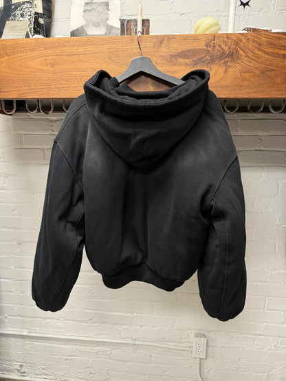 No Faith Studios Reversible Faded Black Bomber Jacket