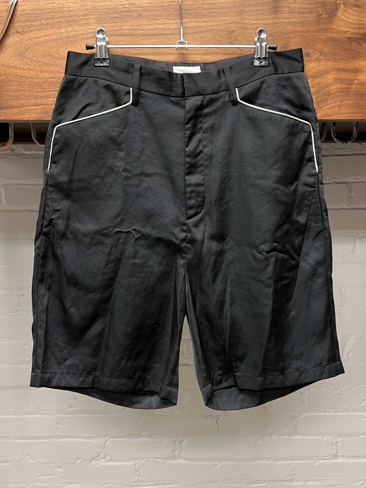 Number (N)ine Black Nylon Western Shorts
