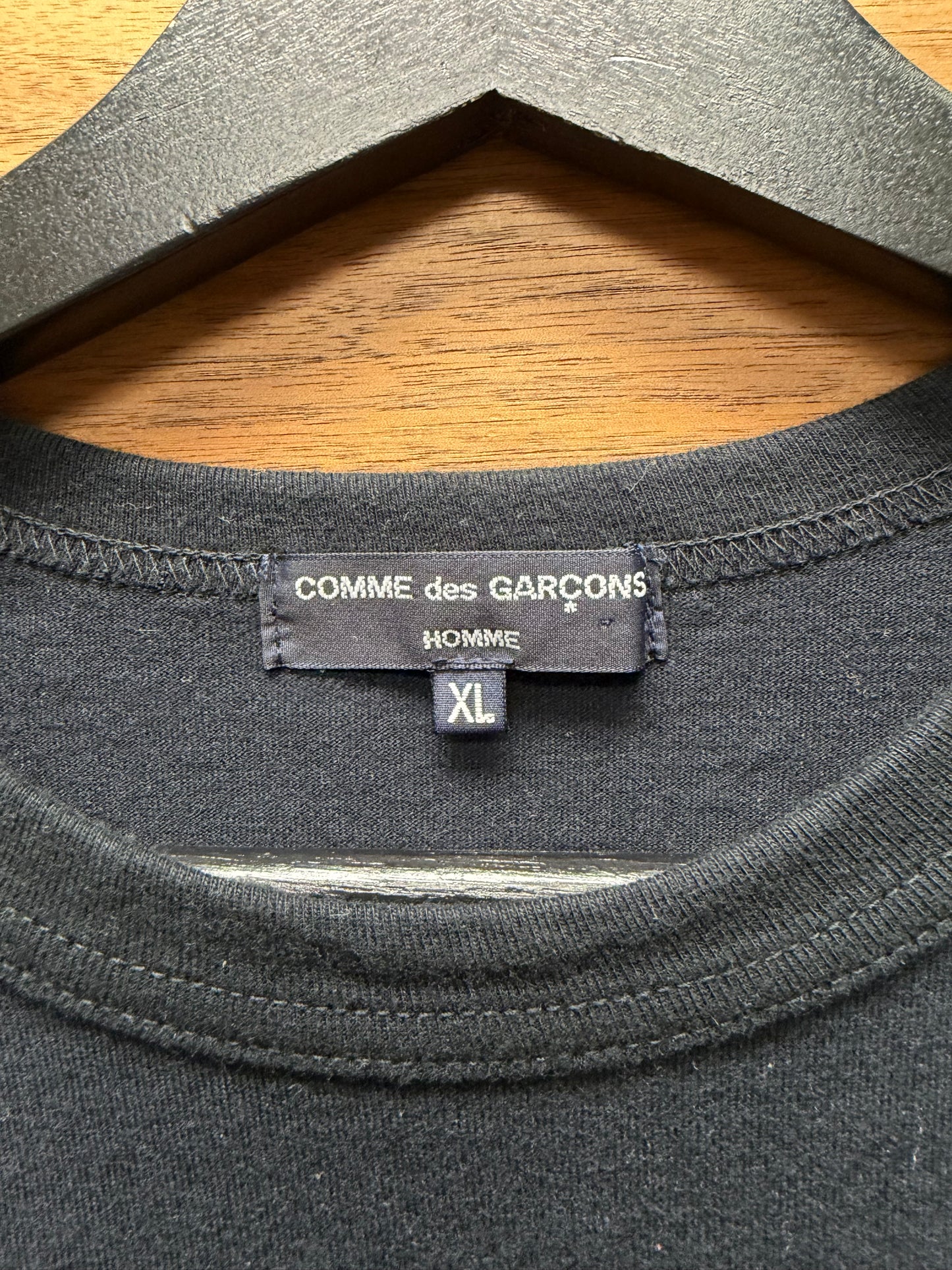 2022 Comme Des Garçons ‘Footprint Logo’ Black Short Sleeve T-Shirt