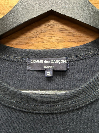 2022 Comme Des Garçons ‘Footprint Logo’ Black Short Sleeve T-Shirt