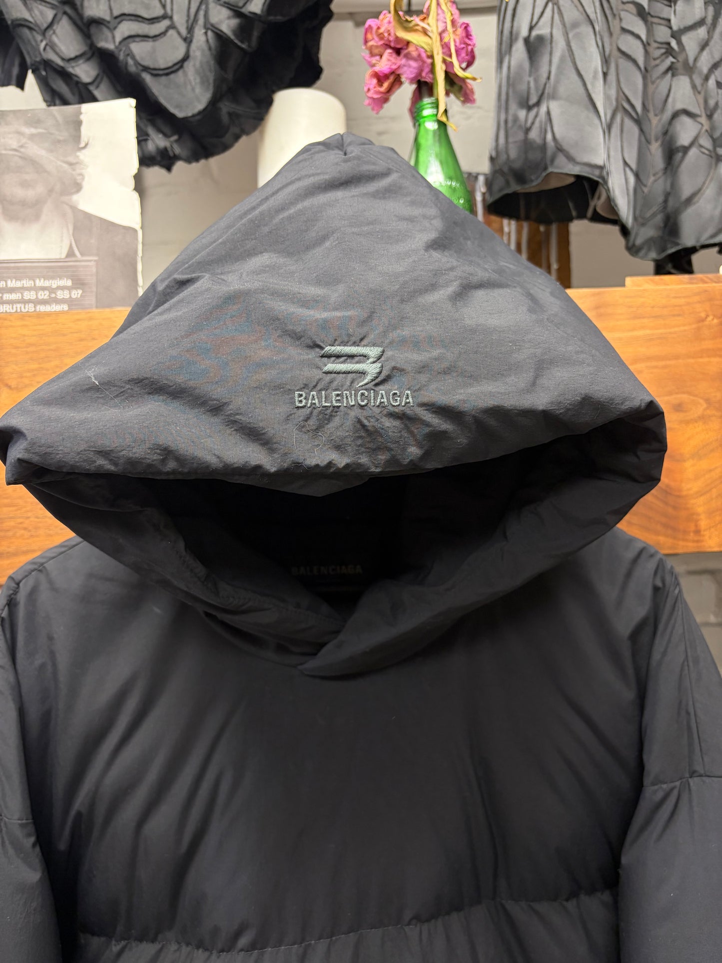 AW2022 Balenciaga ‘Sporty B Logo’ Padded Pullover Puffer Hooded Jacket