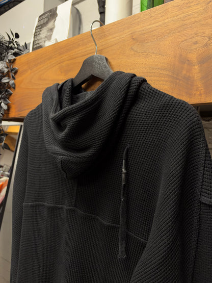 11 by Boris Bidjan Saberi Thermal Cotton Black ‘Mask & Thumbhole’ Hoodie