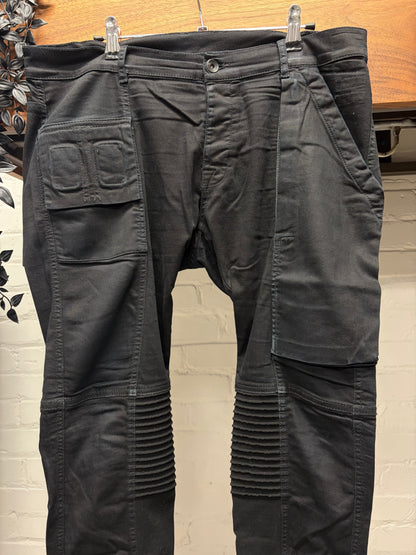 AW2014 Rick Owens ‘Memphis Patch’ Black Inside Skinny Jeans