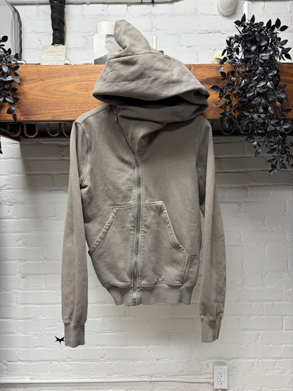 Rick Owens ‘Mountain’ Dust Brown High Neck Zip-Up Hoodie