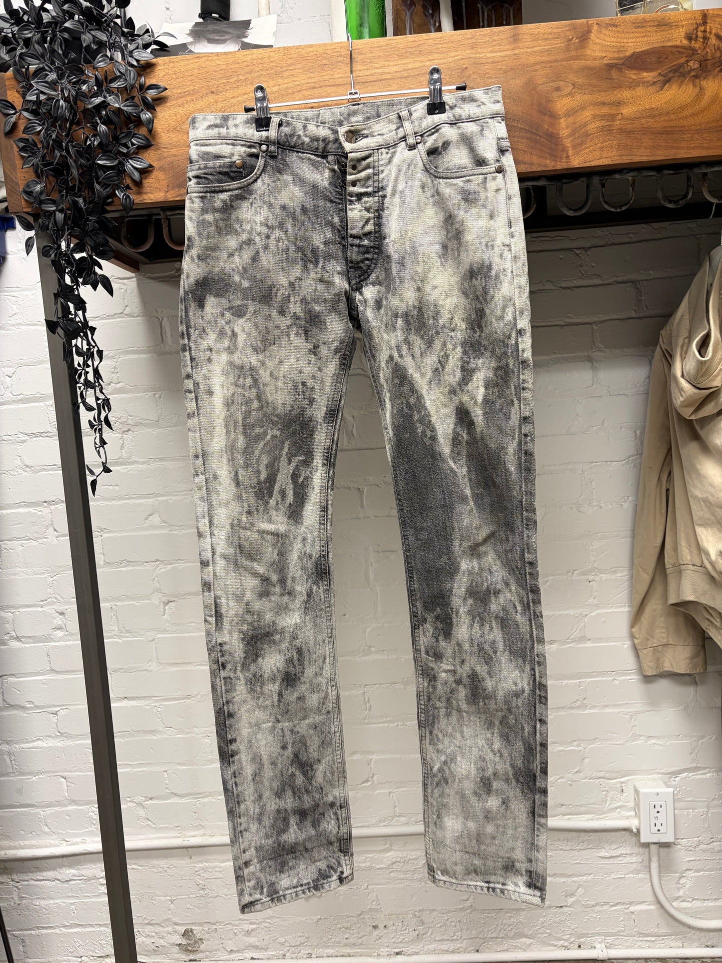 Maison Margiela ‘Acid Wash’ Grey Skinny Jeans