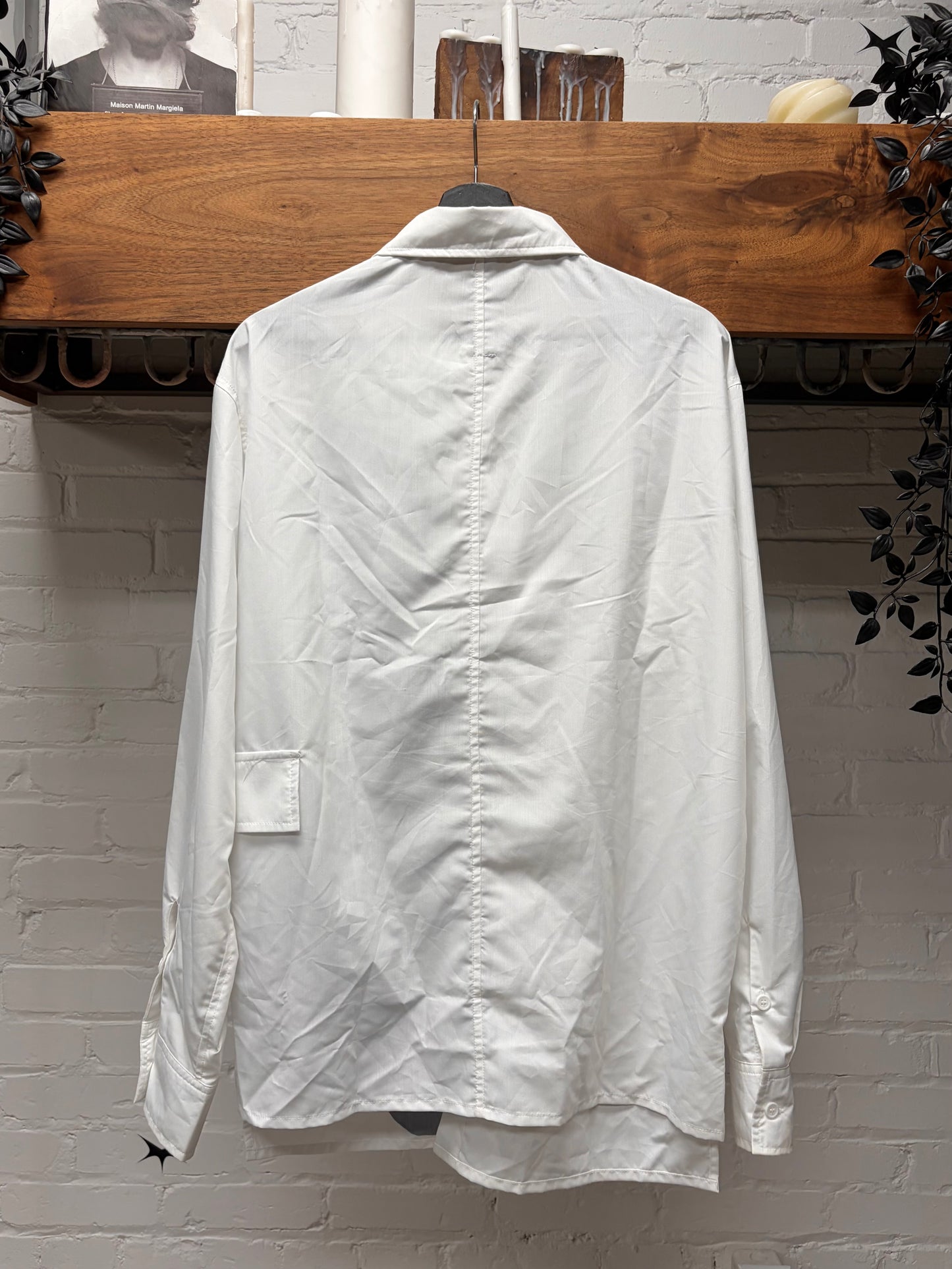 Yohji Yamamoto Ground Y ‘Evangelion’ Neon Genesis White Button Up Shirt