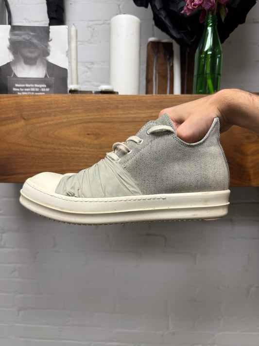 Rick Owens ‘Hustler’ Ramones Dinge Grey Low Top Sneakers
