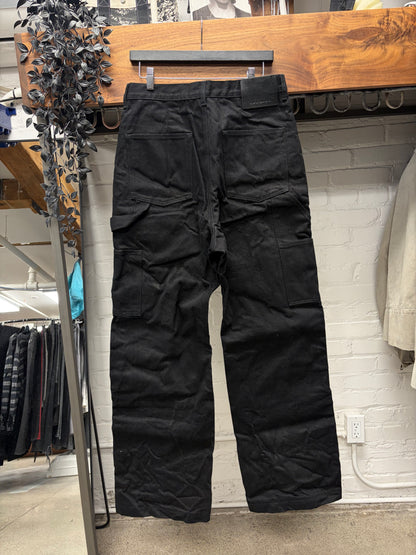 Rick Owens 16oz Japanese Denim ‘Strobe Double Knee’ Black Carpenter Jeans