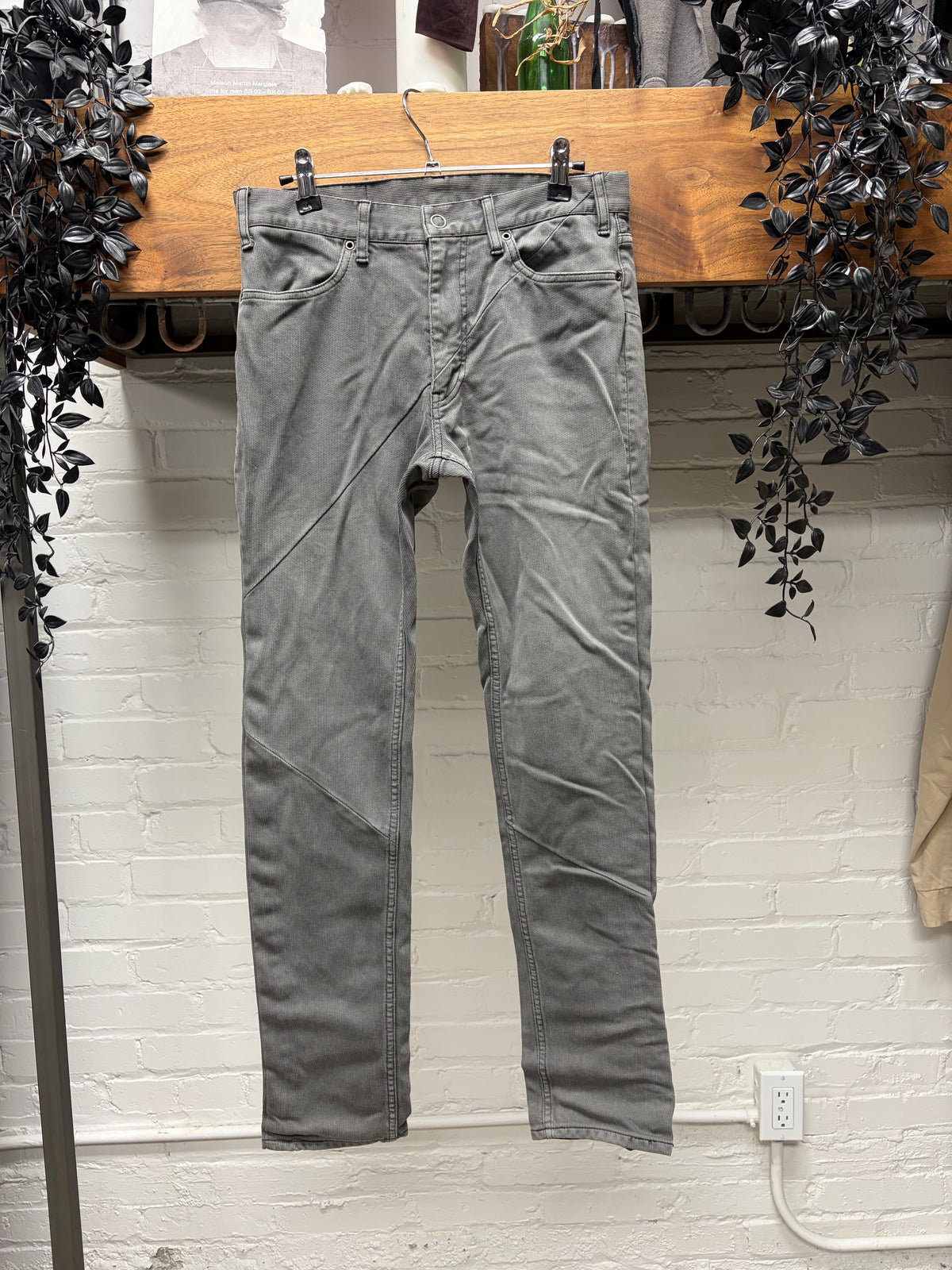 AW2010 Undercover ‘Reverse Running’ Darted Grey Skinny Jeans