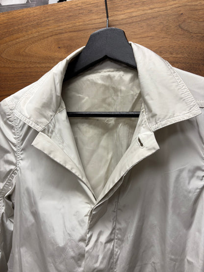 AW2017 Rick Owens ‘Walrus’ Dinge Reflective Shell Belted Trench Coat