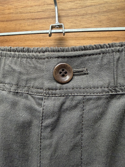 SS2025 Undercover Brown Cotton Wide Leg Trousers with Elasticated Waistband