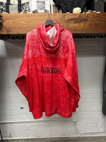 Vintage Marithe Francois Girbaud Hooded Red Oversized Track Jacket