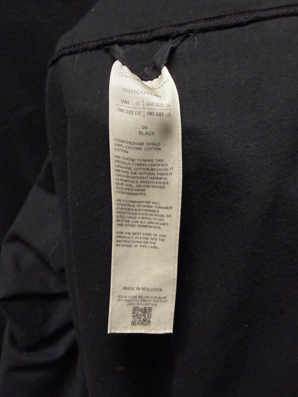 SS2023 Rick Owens ‘Edfu’ Black ‘Tommy’ Oversized Cotton T-Shirt