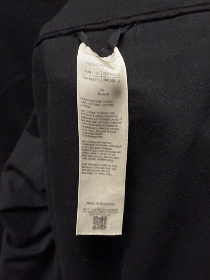 SS2023 Rick Owens ‘Edfu’ Black ‘Tommy’ Oversized Cotton T-Shirt