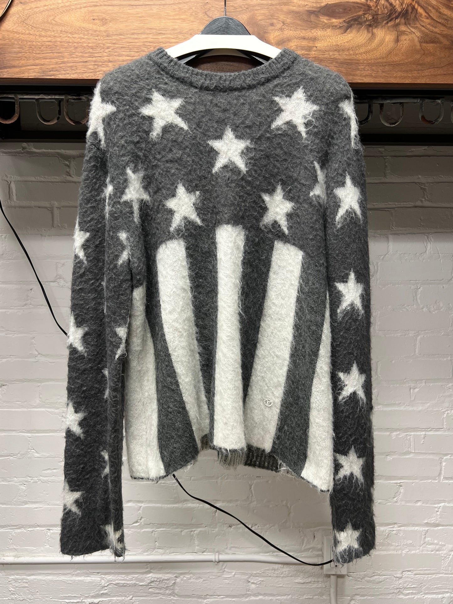 AW19 Louis Vuitton by Virgil Abloh Mohair ‘Flag’ Knitted Sweater
