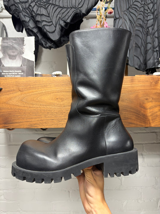 Balenciaga ‘Hummer’ Black Buffed Calfskin High Top Boots