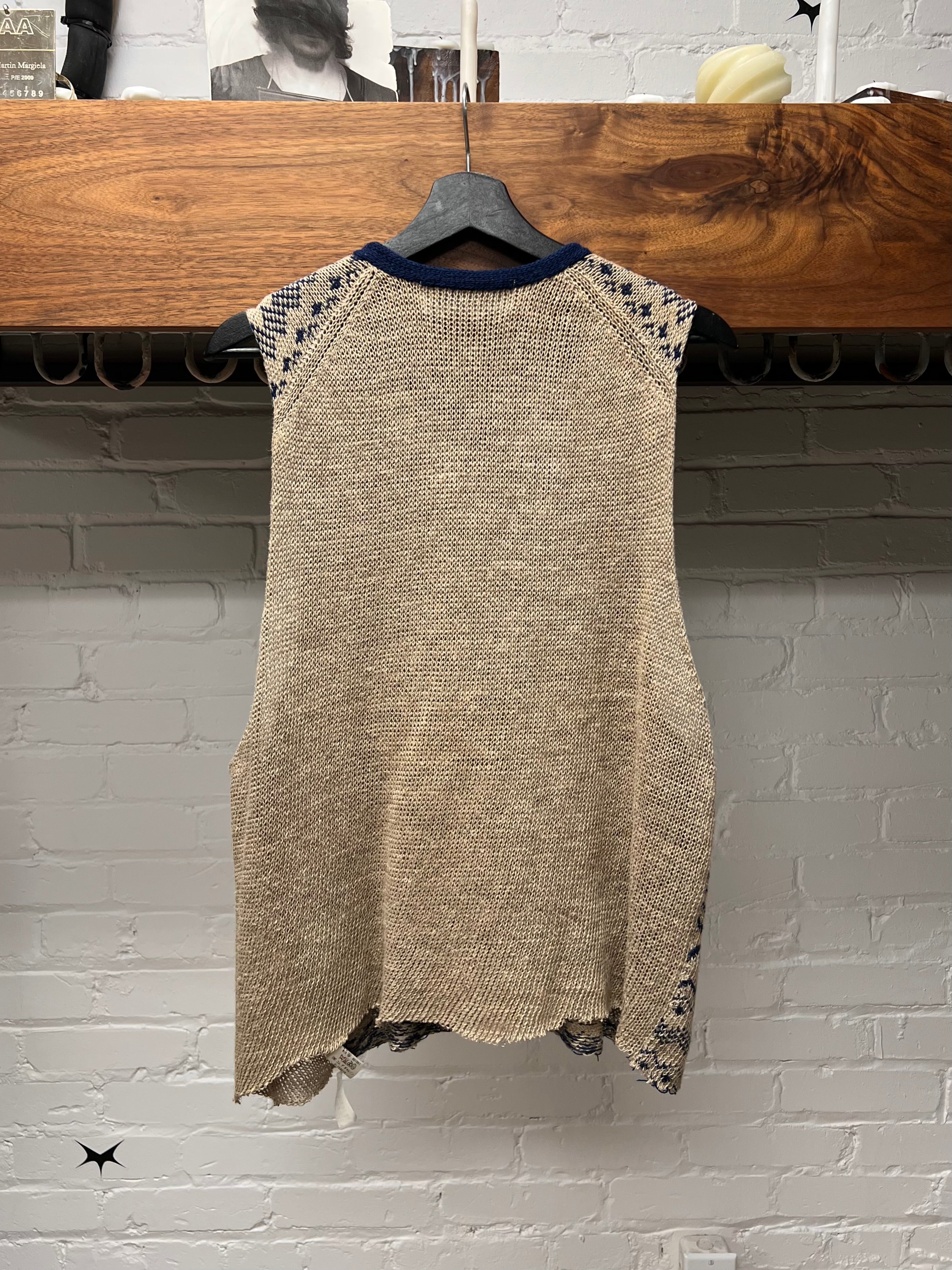 1997 Comme Des Garçons Homme Diamond Patterned Knit Vest