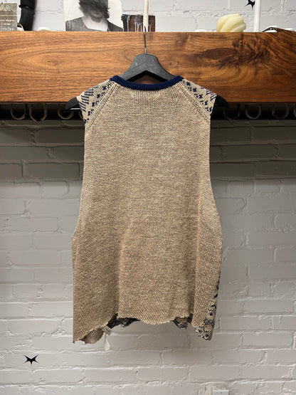 1997 Comme Des Garçons Homme Diamond Patterned Knit Vest