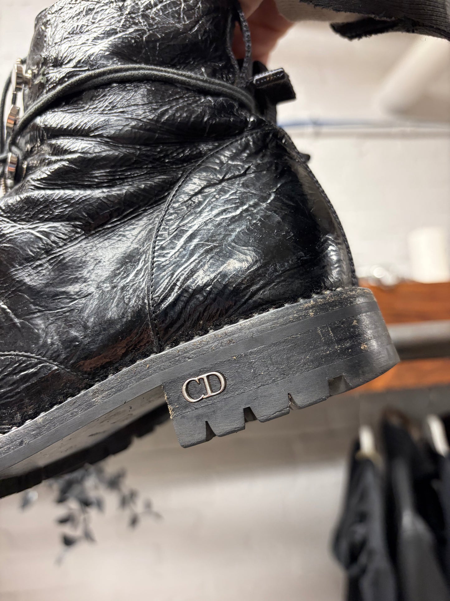 Christian Dior Leather Low Top Ankle Boots