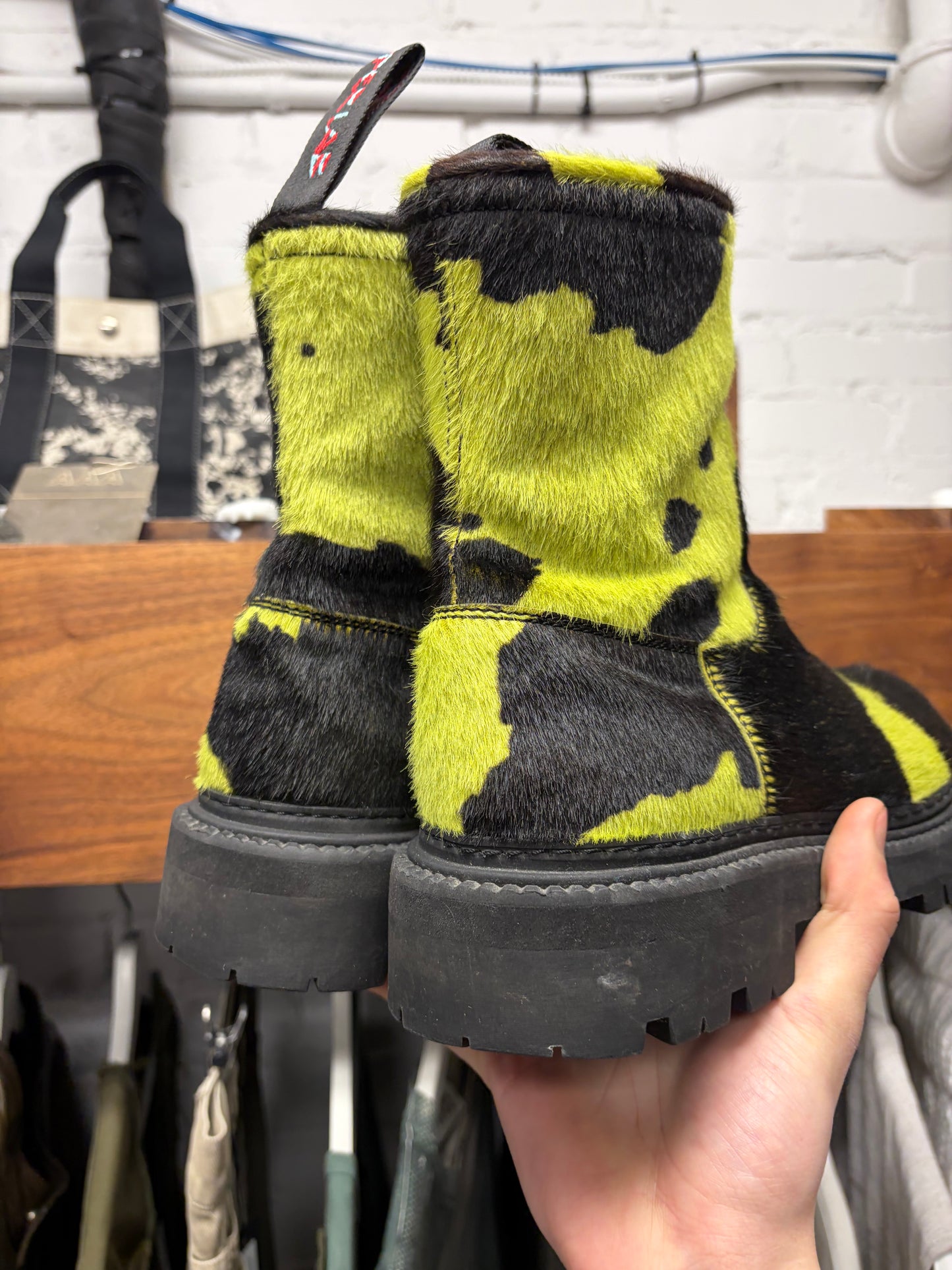 Camperlab ‘Eki’ Pony-Hair Cowhide Ankle Boots