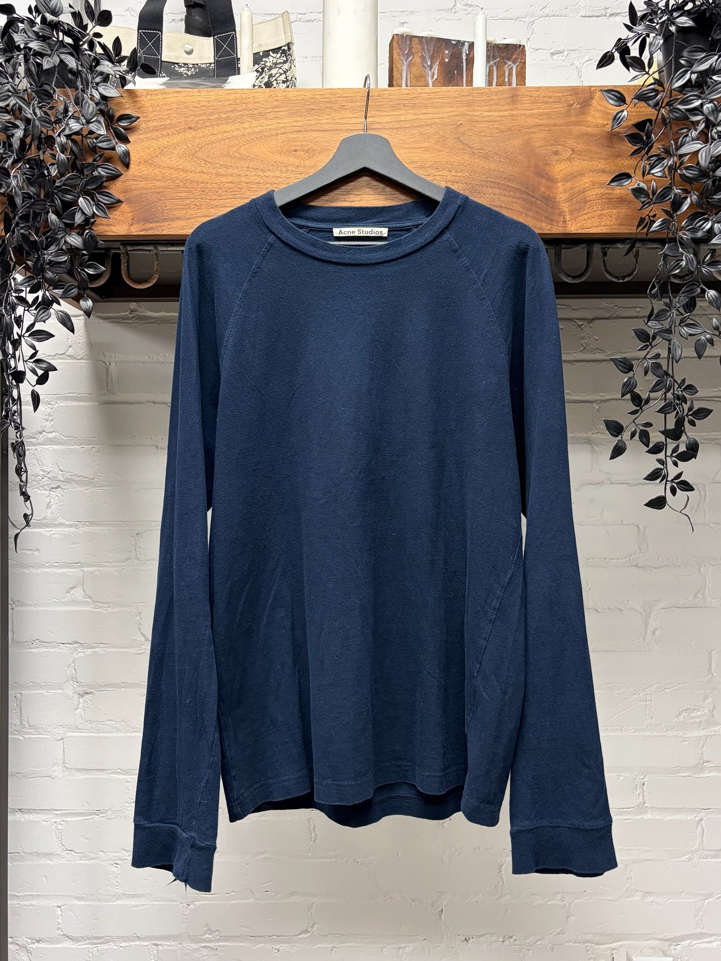 Acne Studios ‘Reverse Logo’ Jersey Cotton Long Sleeve Shirt