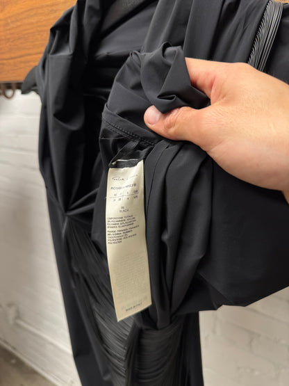 SS2019 Rick Owens ‘Babel’ Tassled Black Asymmetric Top