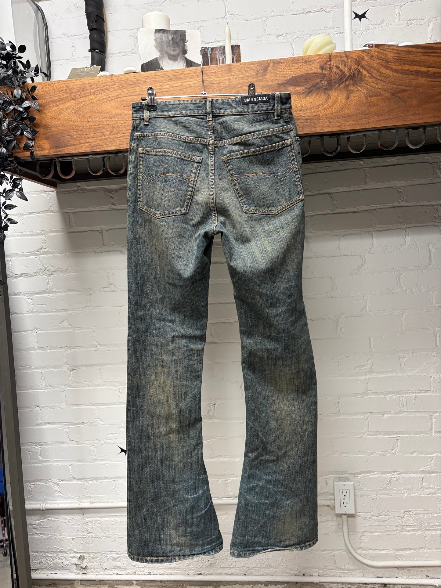 SS2025 Balenciaga ‘Lost Tapes’ Flared Dirt Wash Denim