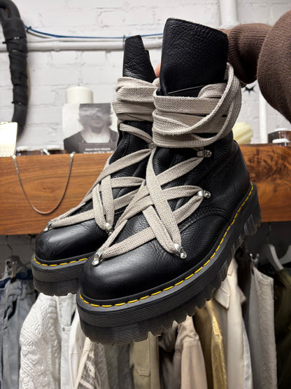 Rick Owens x Doc Martens ‘Pentagram Lace’ 1460 Leather Boots