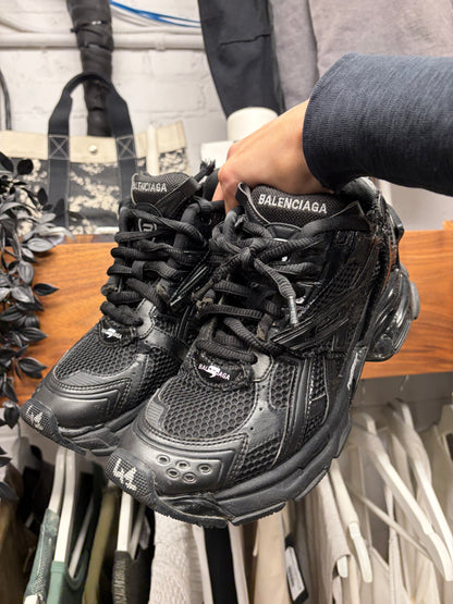 Balenciaga ‘Track Runner’ Black Low Top Athletic Sneakers
