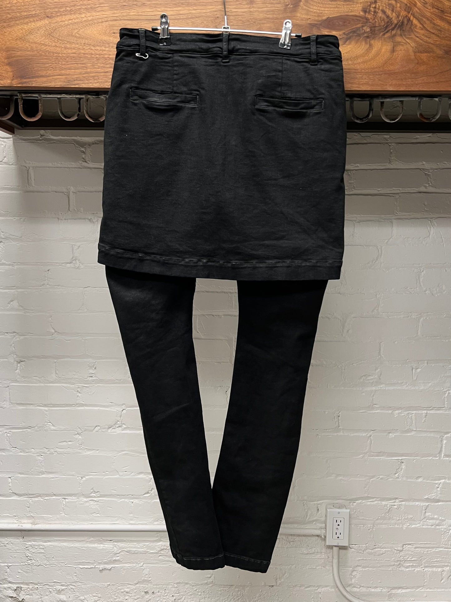 AW2016 Rick Owens ‘Mastadon’ Matte Black DRKSHDW Skirted Denim