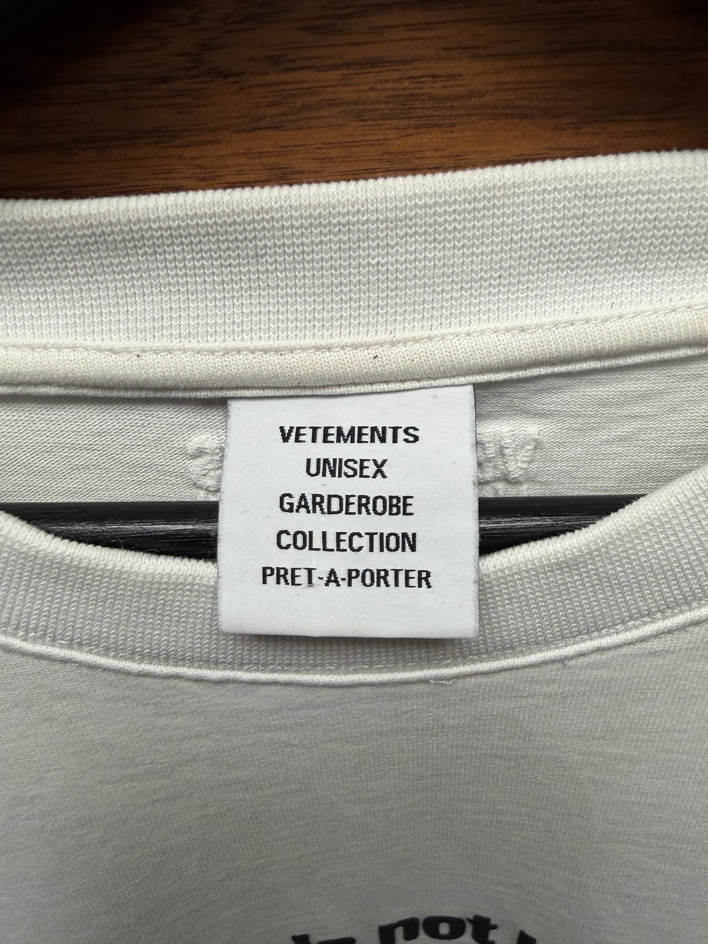 Vetements ‘Information is Not Knowledge’ Oversized White Slogan T-Shirt