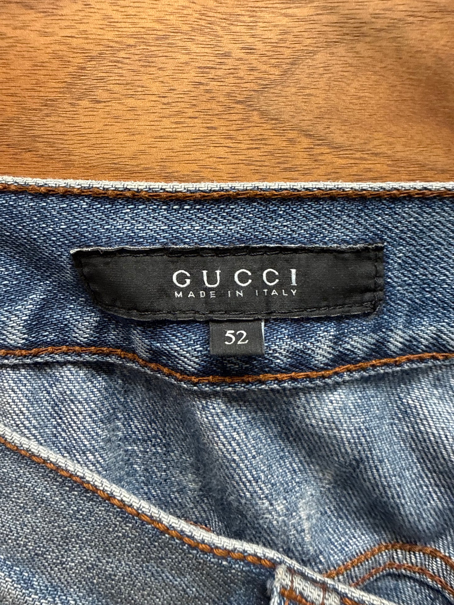 2000s Gucci ‘Washed Blue’ Low Rise Flared Leg Denim