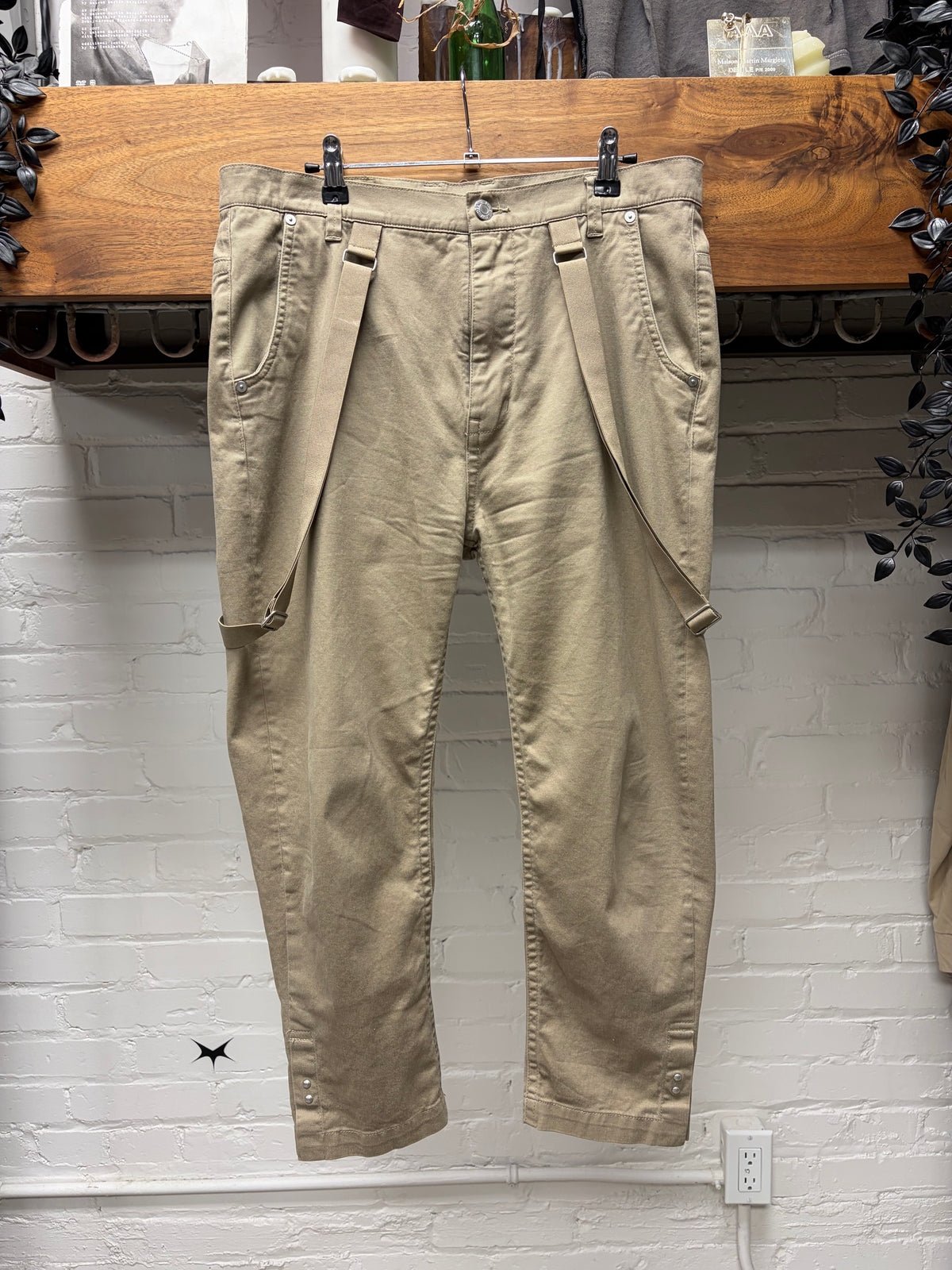 Helmut Lang Re-Edition Tan Brown Bondage Pants
