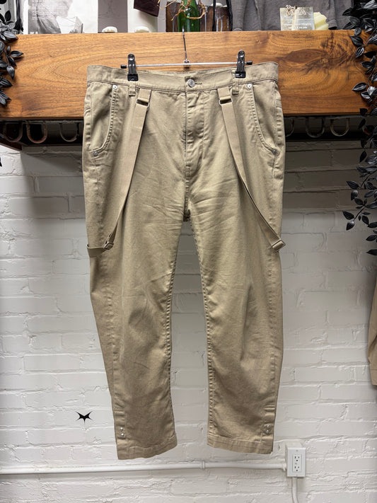 Helmut Lang Re-Edition Tan Brown Bondage Pants